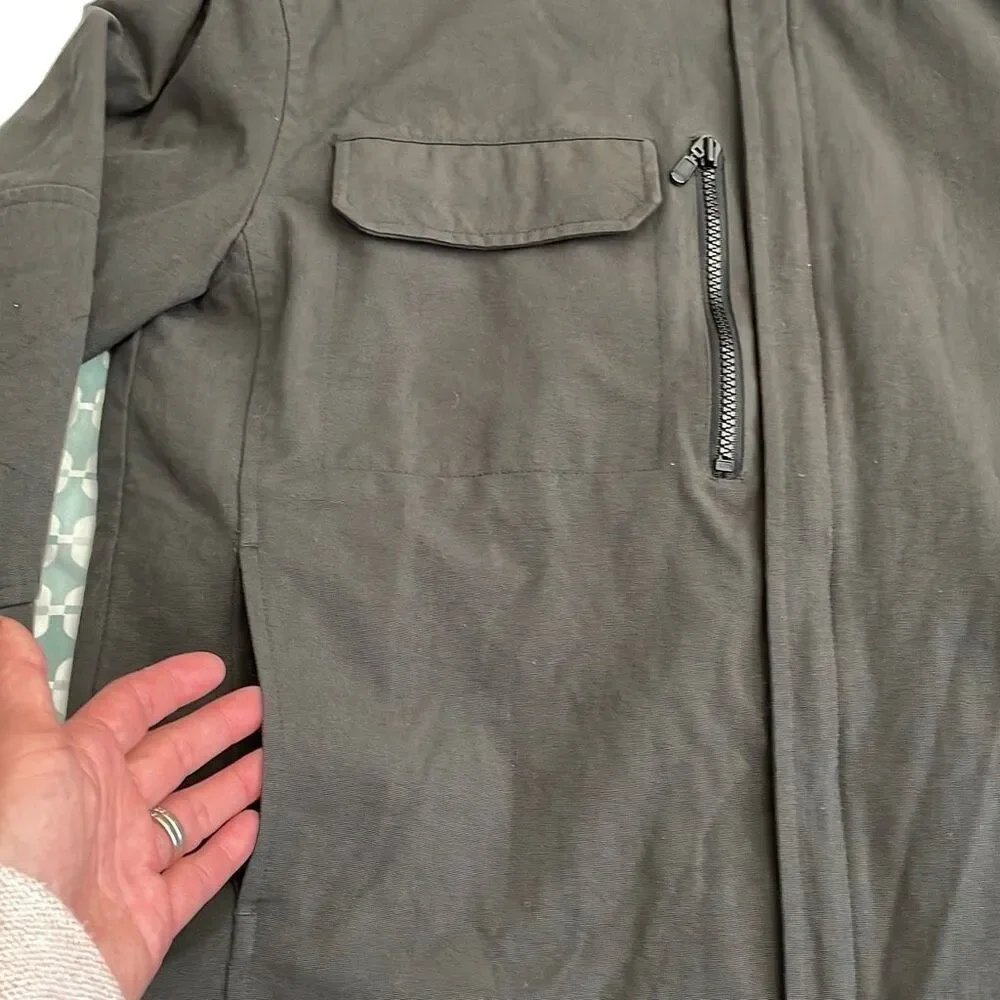 Nearly new! Levi’s SILVERTAB Charcoal Gray Canvas Fleece-Lined Zip Up Work Jacke